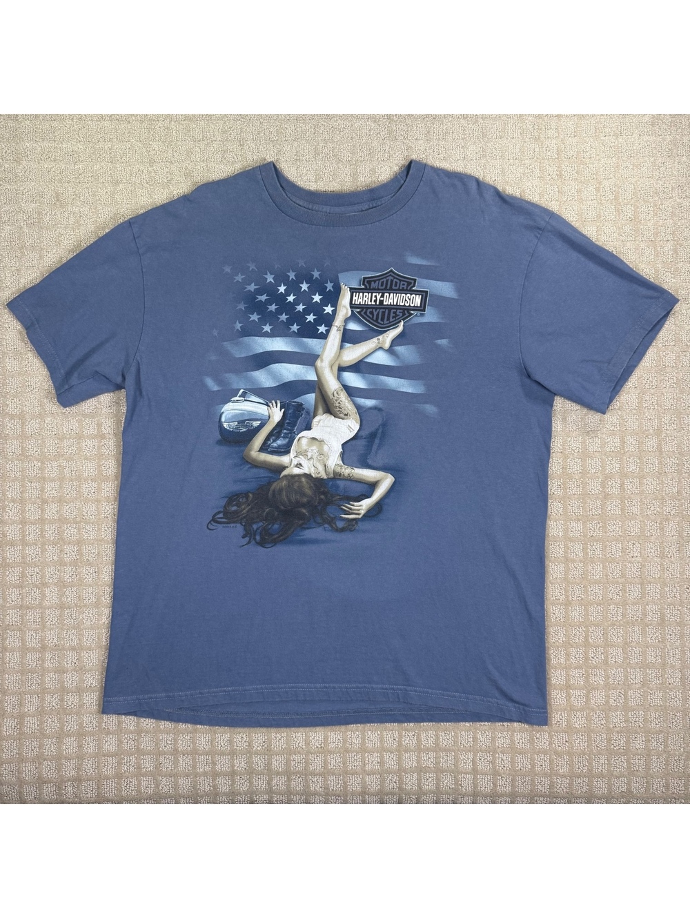 Harley-Davidson Columbia Motorcycle T-shirt blue XL